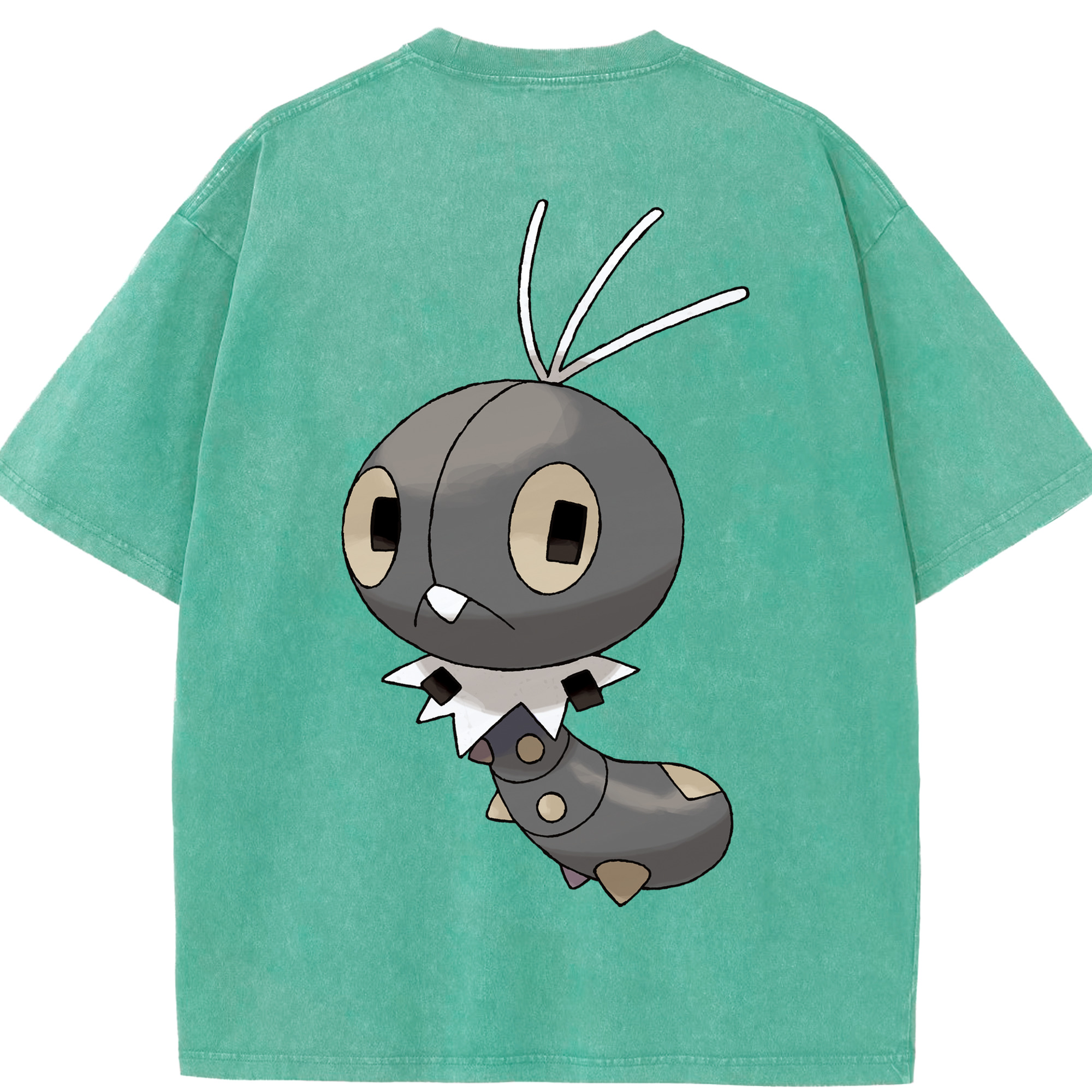 （画像用） ポケットモンスター Pokémon 綿100% ヴィンテージ風 半袖Tシャツ（背面プリント）